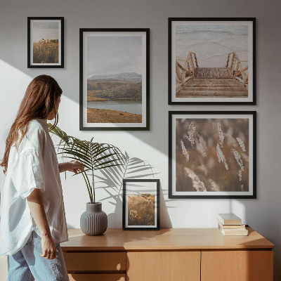 Pared galería de arte Paisajes naturales del campo del lago