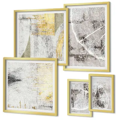 Conjunto de cuadros decorativos con patrones abstractos neutros