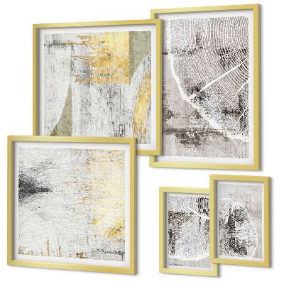 Conjunto de cuadros decorativos Patrones neutros abstractos