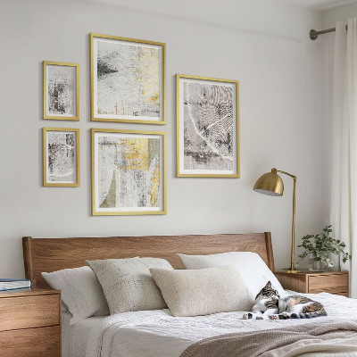 Conjunto de cuadros decorativos Patrones neutros abstractos