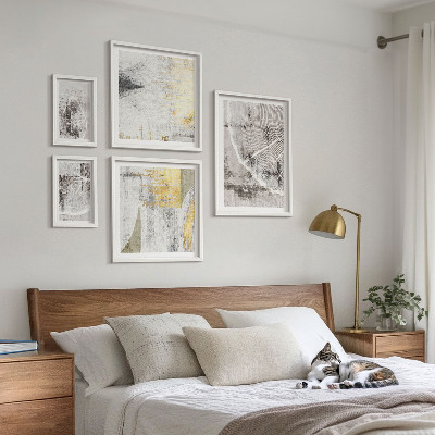 Conjunto de cuadros decorativos Patrones neutros abstractos