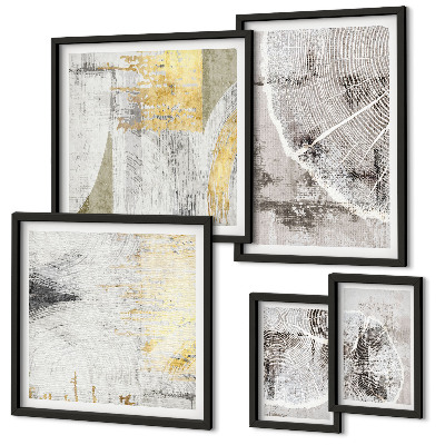 Conjunto de cuadros decorativos Patrones neutros abstractos
