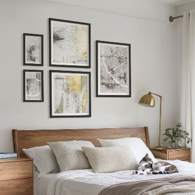 Conjunto de cuadros decorativos Patrones neutros abstractos