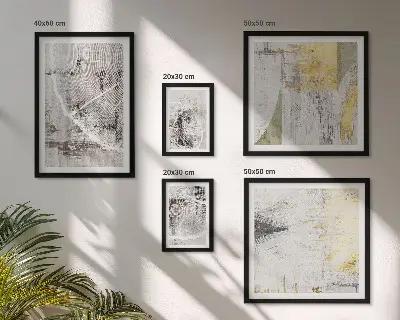 Conjunto de cuadros decorativos con patrones abstractos neutros