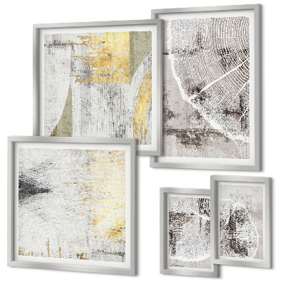 Conjunto de cuadros decorativos Patrones neutros abstractos