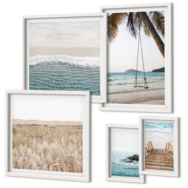 Conjunto de cuadros decorativos Vistas relajantes al mar