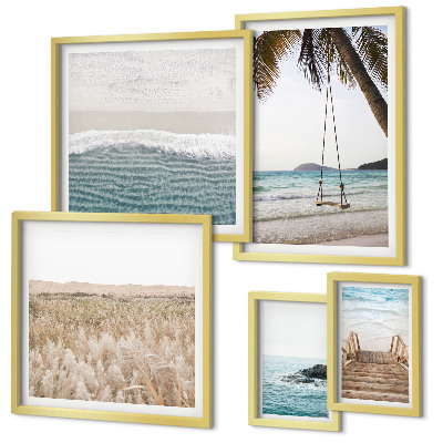 Conjunto de cuadros decorativos Vistas relajantes al mar