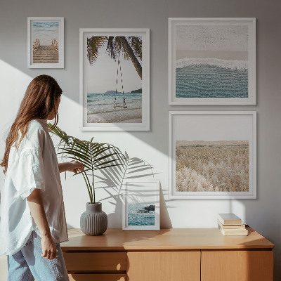 Conjunto de cuadros decorativos Vistas relajantes al mar