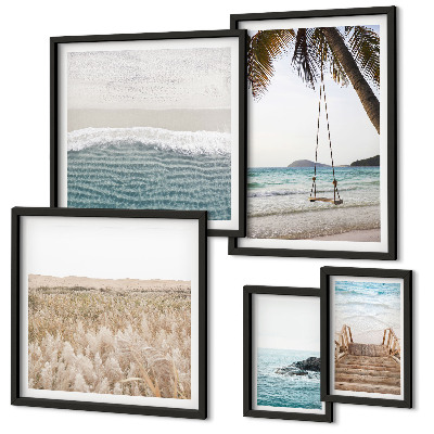 Conjunto de cuadros decorativos Vistas relajantes al mar