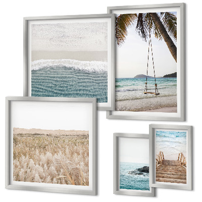 Conjunto de cuadros decorativos Vistas relajantes al mar
