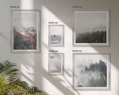 Pared galería de arte Paisajes montañas bosques nubes