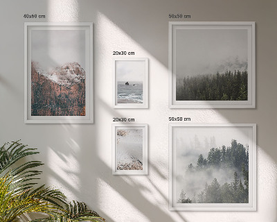 Pared galería de arte Paisajes montañas bosques nubes