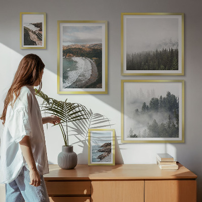 Conjunto de cuadros decorativos Paisajes costeros, bosques de montaña