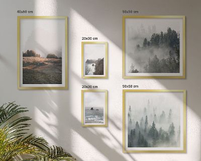 Set de 5 cuadros para salón Vistas naturales a la montaña y al mar