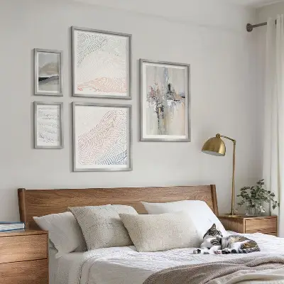 Galería de pared para arte composiciones con tonalidades abstractas