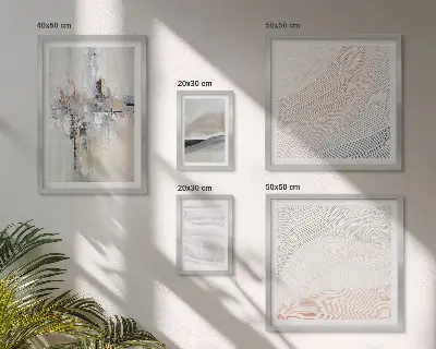 Galería de pared para arte composiciones con tonalidades abstractas