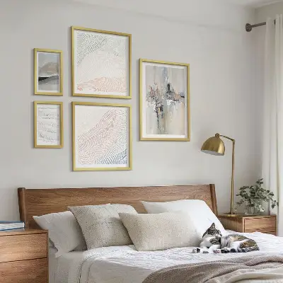 Galería de pared para arte composiciones con tonalidades abstractas
