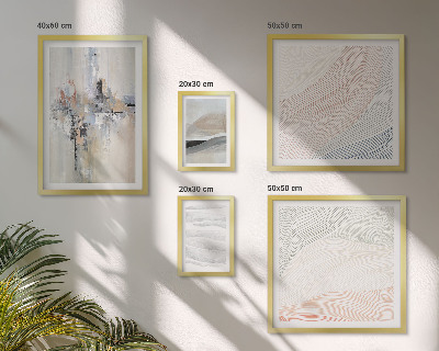 Pared galería de arte composiciones abstractas tonalidades