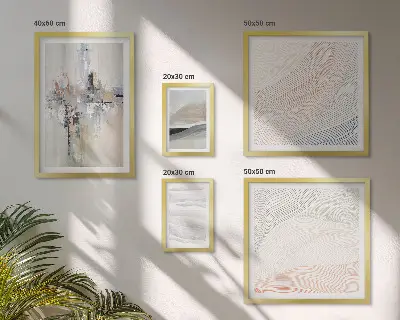 Galería de pared para arte composiciones con tonalidades abstractas