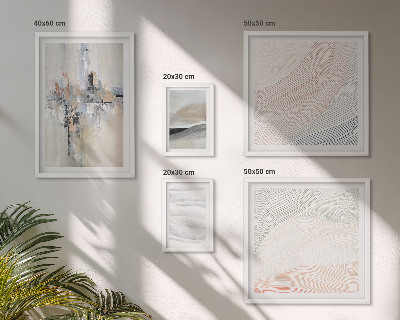 Pared galería de arte composiciones abstractas tonalidades