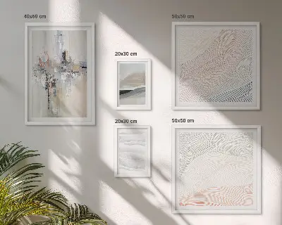 Galería de pared para arte composiciones con tonalidades abstractas