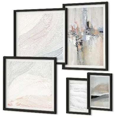 Galería de pared para arte composiciones con tonalidades abstractas