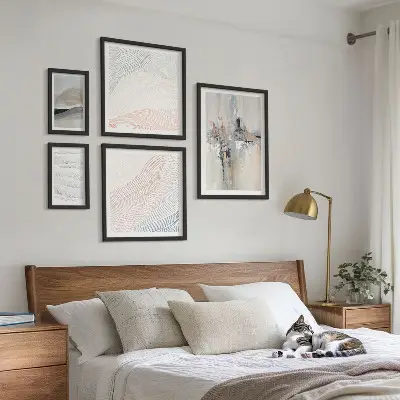 Galería de pared para arte composiciones con tonalidades abstractas