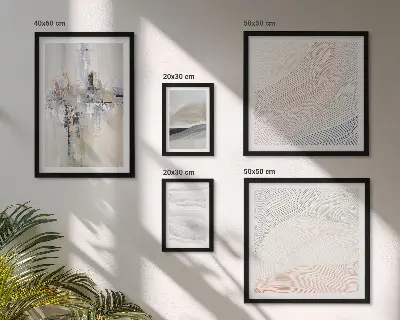 Galería de pared para arte composiciones con tonalidades abstractas