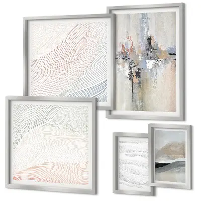 Galería de pared para arte composiciones con tonalidades abstractas