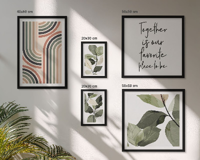 Conjunto de cuadros decorativos Elegantes detalles florales geométricos
