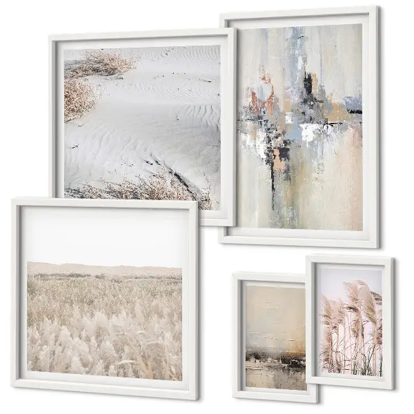Pared galería de arte decoración elegante de naturaleza minimalista