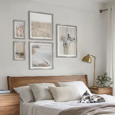 Pared galería de arte decoración elegante de naturaleza minimalista