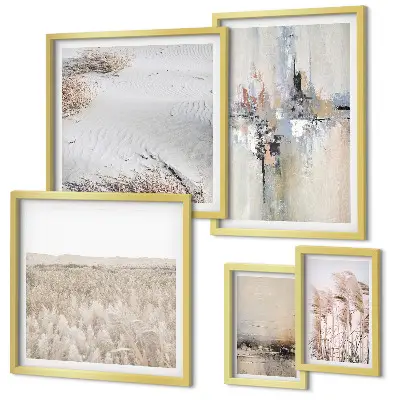 Pared galería de arte decoración elegante de naturaleza minimalista