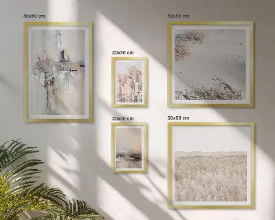 Pared galería de arte decoración elegante de naturaleza minimalista
