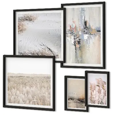 Pared galería de arte decoración elegante de naturaleza minimalista