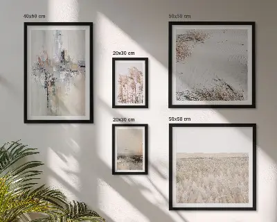 Pared galería de arte decoración elegante de naturaleza minimalista