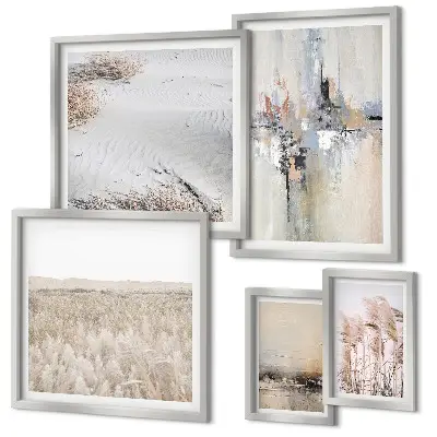 Pared galería de arte decoración elegante de naturaleza minimalista