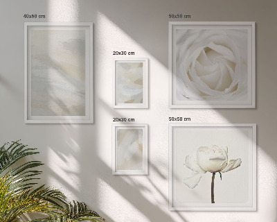 Set de 5 cuadros para salón Inspiraciones florales blancas