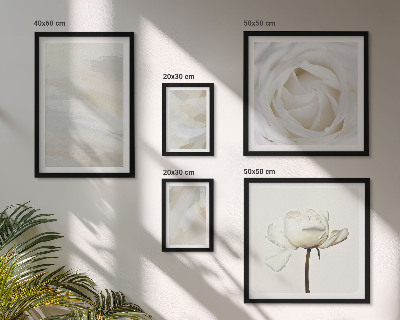Set de 5 cuadros para salón Inspiraciones florales blancas