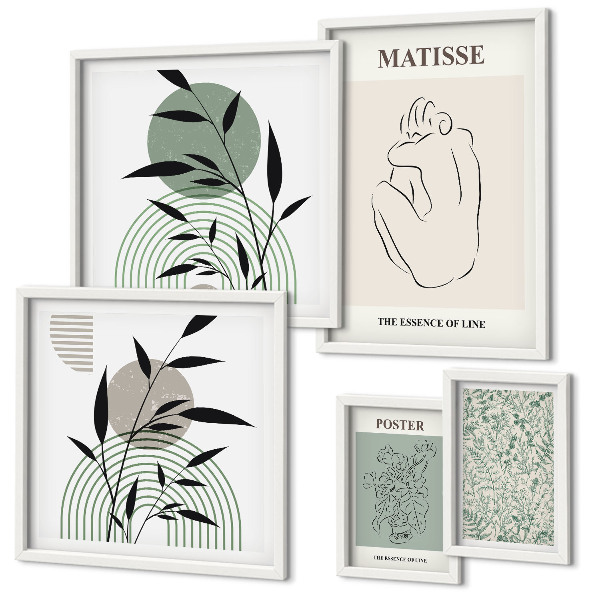 Pared galería de arte Gráficos de plantas con estilo