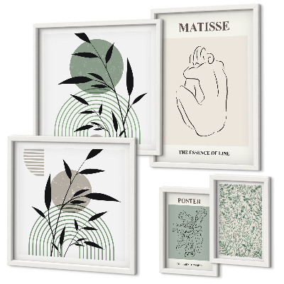 Pared galería de arte Gráficos de plantas con estilo