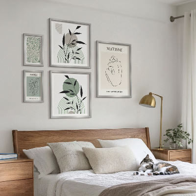 Pared galería de arte Gráficos de plantas con estilo
