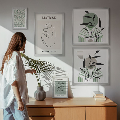 Pared galería de arte Gráficos de plantas con estilo