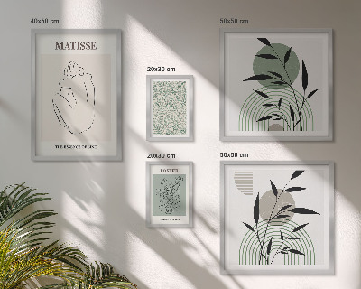 Pared galería de arte Gráficos de plantas con estilo