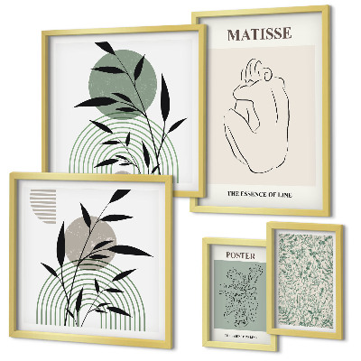Pared galería de arte Gráficos de plantas con estilo