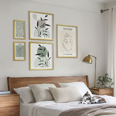 Pared galería de arte Gráficos de plantas con estilo