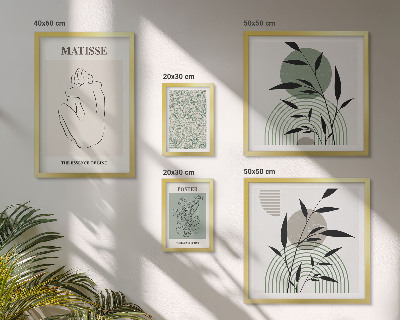 Pared galería de arte Gráficos de plantas con estilo