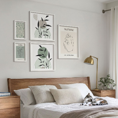 Pared galería de arte Gráficos de plantas con estilo