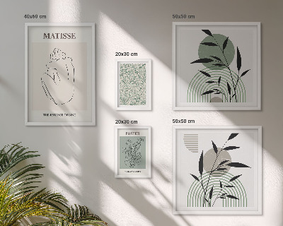 Pared galería de arte Gráficos de plantas con estilo