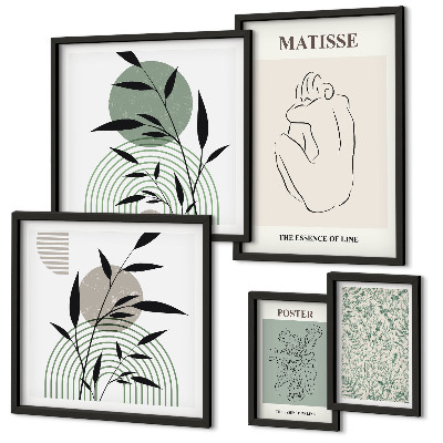 Pared galería de arte Gráficos de plantas con estilo